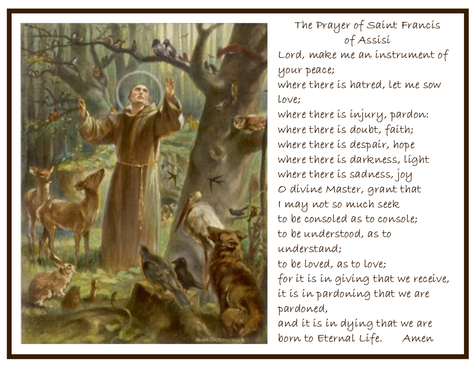 Canticle of the Sun: Prayer of St Francis of